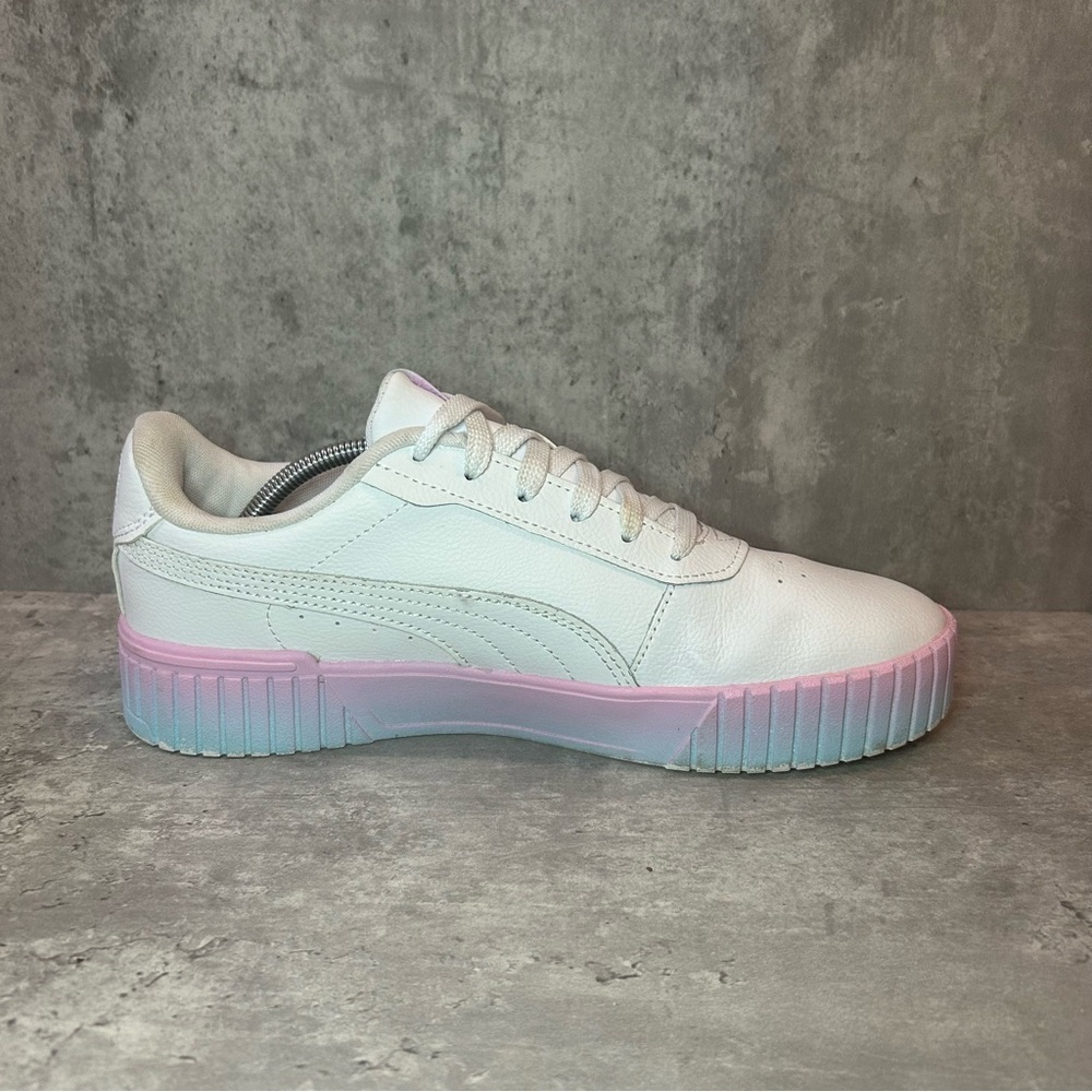 Puma Carina 2.0 Leather Sneakers 392996-01 Womens sz 10 - white/pink - Picture 4 of 7